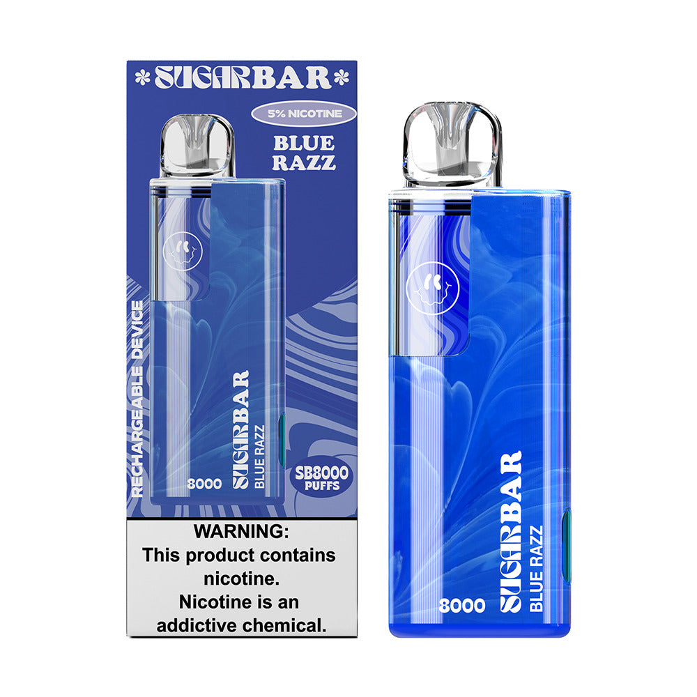 Sugarbar SB8000 Disposable 8000 Puffs 19mL 50mg | MOQ 10 Blue Razz 