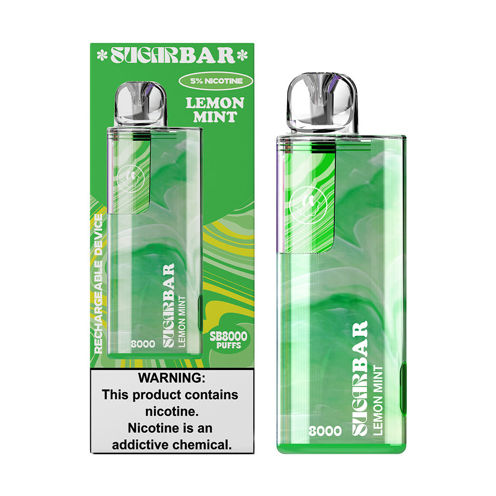 Sugarbar SB8000 Disposable 8000 Puffs 19mL 50mg | MOQ 10 Lemon Mint 