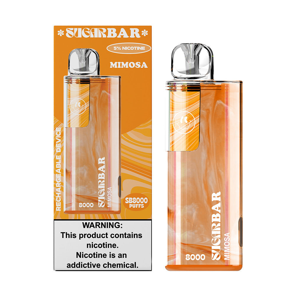 Sugarbar SB8000 Disposable | 8000 Puffs | 19mL | 50mg | MOQ 10 | Mimosa with packaging