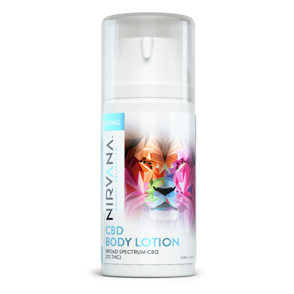 Nirvana Broad Spectrum CBD Body Lotion (600mg Pump Bottle)