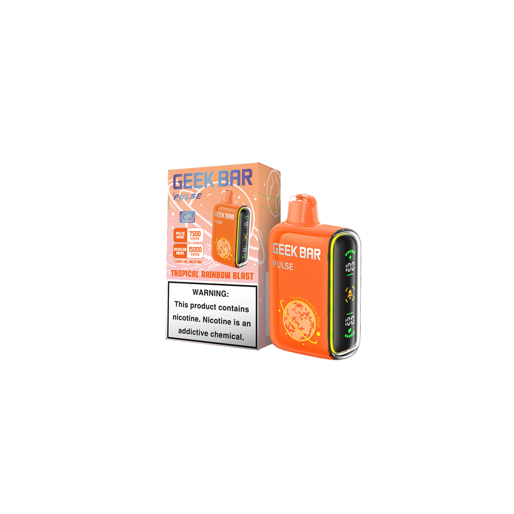 Geek Bar Pulse Disposable 15000 Puff 16mL 50mg • MOQ 5- Tropical Rainbow Blast