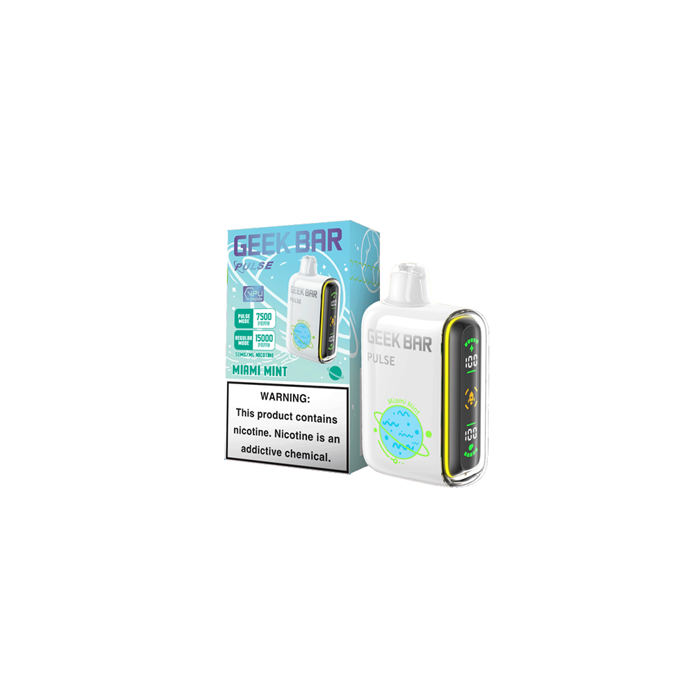 Geek Bar Pulse Disposable 15000 Puff 16mL 50mg • MOQ 5- Miami Mint