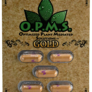 OPMS Kratom (Black/Gold) Series Capsules (10-Pack) Gold Series Kratom (5ct Pack)(x10 Packs)