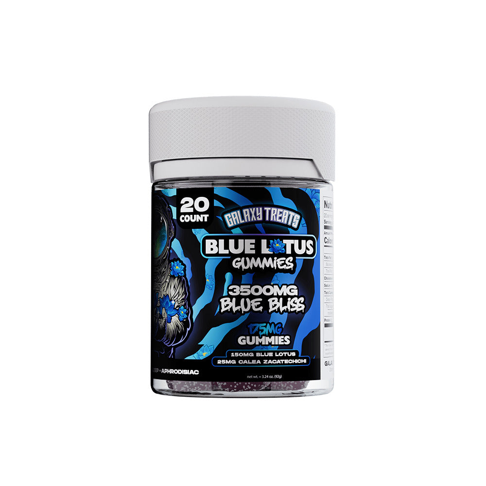 Galaxy Treats Calea Zacatechichi Gummies (3500mg 20ct Jar)  Blue Bliss
