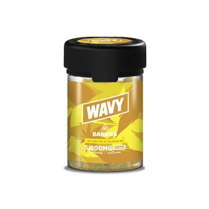 Wavy D8 + CBN + THCP + LR D9 Gummies (5000mg 20ct Jar) Banana