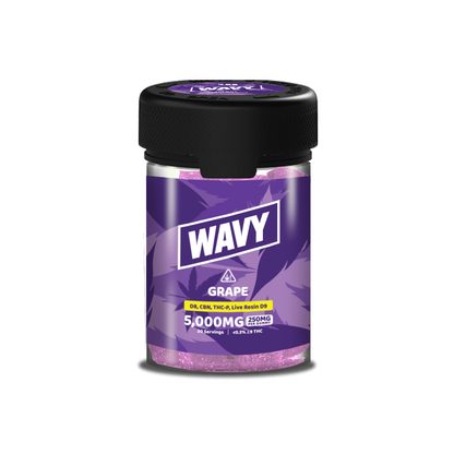 Wavy D8 + CBN + THCP + LR D9 Gummies (5000mg 20ct Jar) Grape