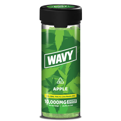 Wavy D8 + CBN + THCP + LR D9 Gummies (10000mg 40ct Jar)  Apple