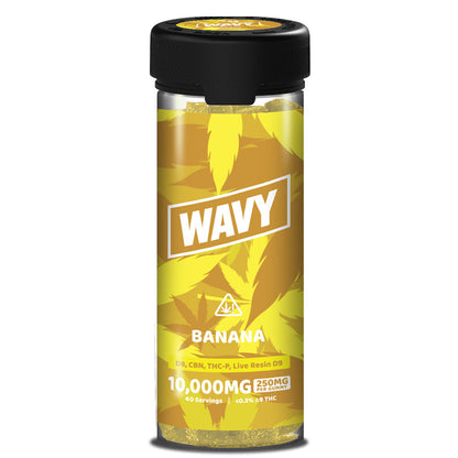 Wavy D8 + CBN + THCP + LR D9 Gummies (10000mg 40ct Jar) Banana