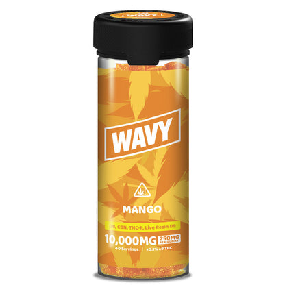 Wavy D8 + CBN + THCP + LR D9 Gummies (10000mg 40ct Jar) Mango