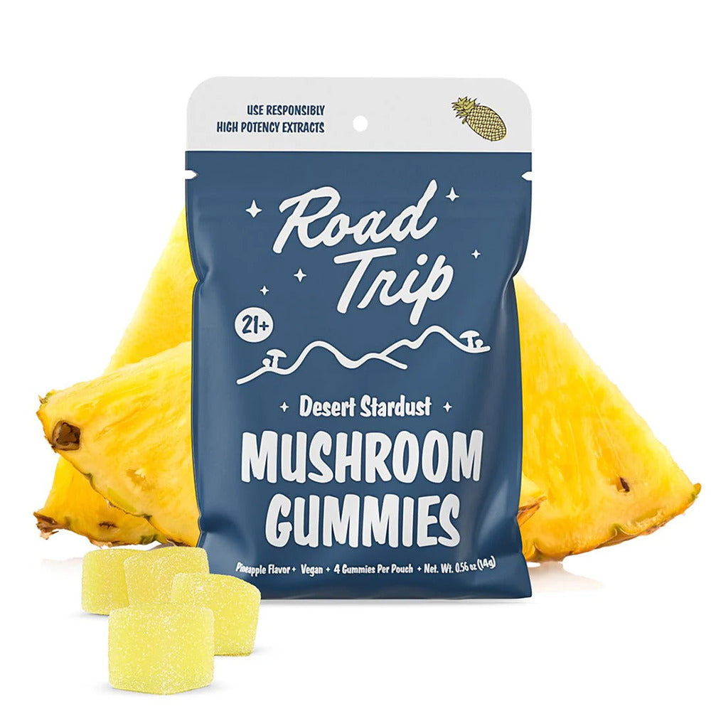 Road Trip Desert Stardust Mushroom Gummies (14000mg 4ct Pouch) Pineapple