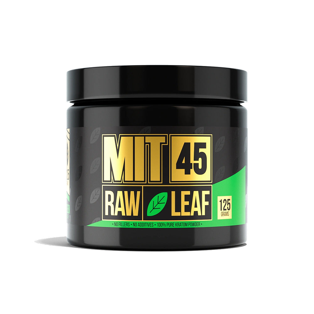 MIT45 Raw Leaf Kratom Powder (1250mg 125g Jar) | Green Vein