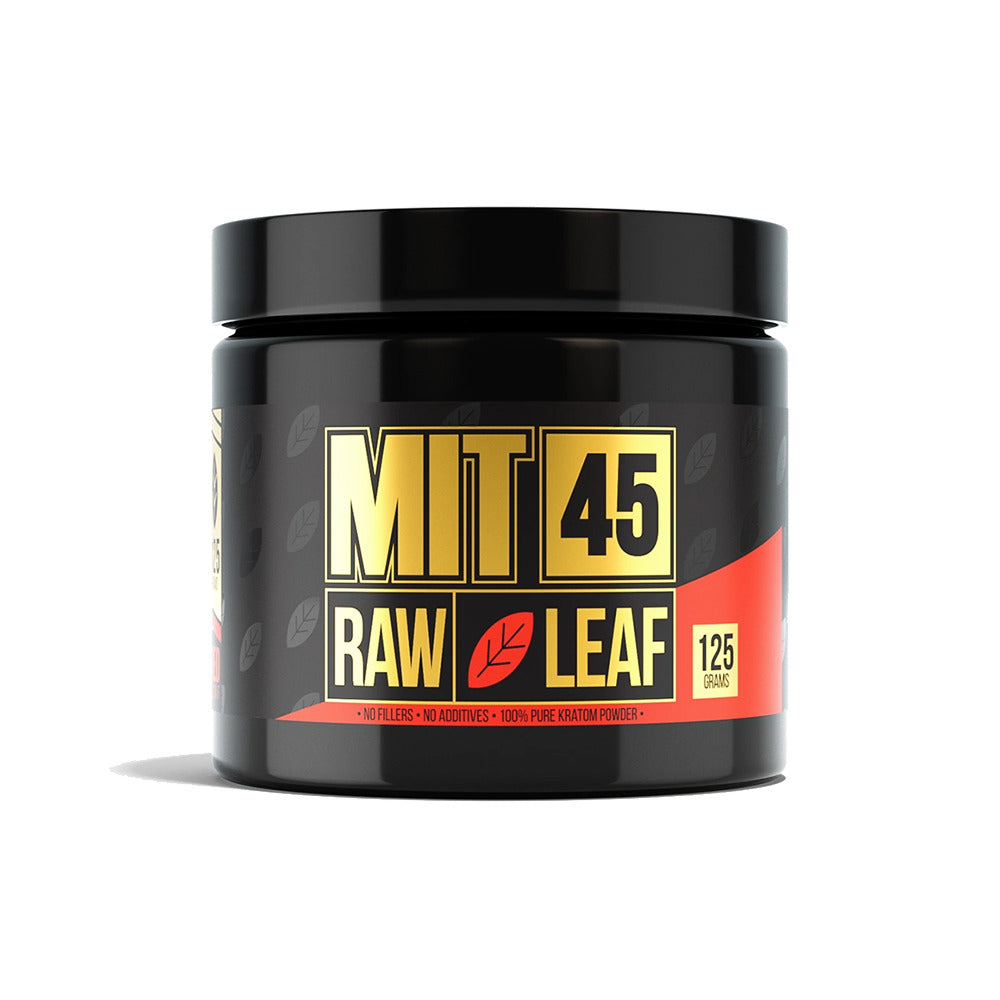 MIT45 Raw Leaf Kratom Powder (1250mg 125g Jar) | Red Vein