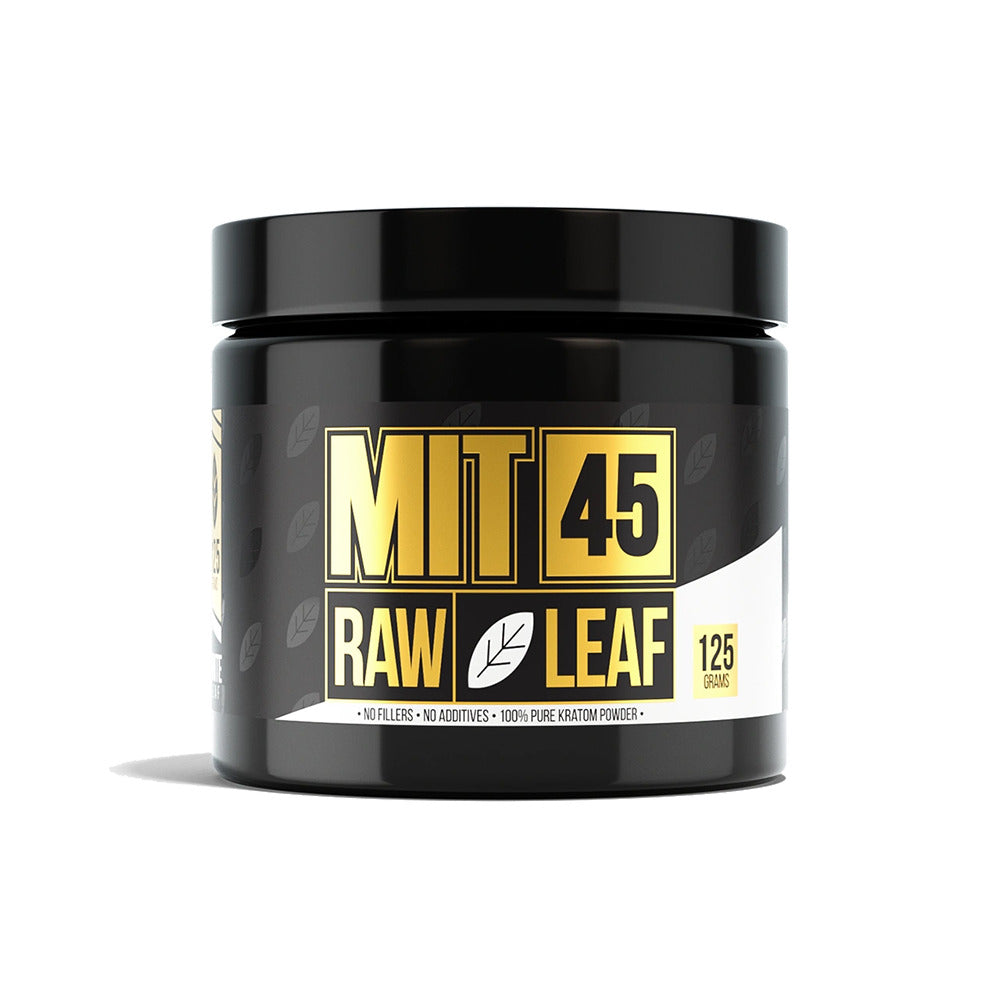 MIT45 Raw Leaf Kratom Powder (1250mg 125g Jar) | White Vein