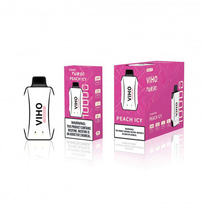 Viho Turbo Disposable | 10000 Puffs | 17mL | 50mg | MOQ 5 | Peachy Icy with packaging