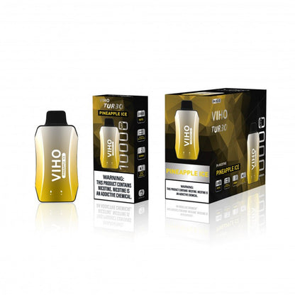 Viho Turbo Disposable | 10000 Puffs | 17mL | 50mg | MOQ 5 | Pineapple Ice with packaging