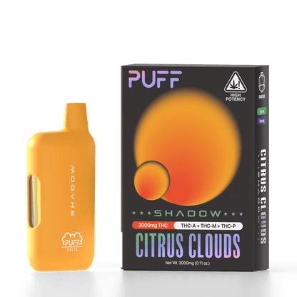 Puff Delta Shadow D8 Disposable (3g) - Citrus Clouds with packaging