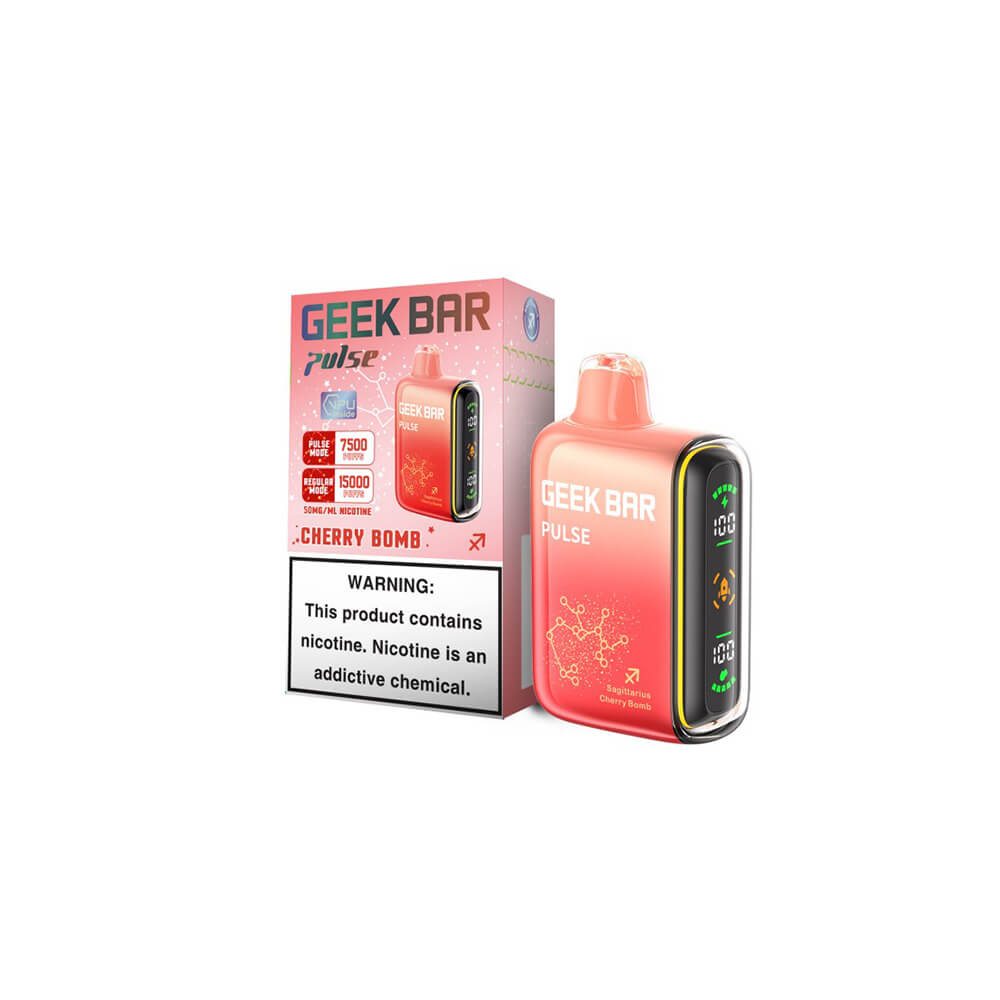 Geek Bar Pulse Disposable 15000 Puff 16mL 50mg • MOQ 5- Cherry Bomb