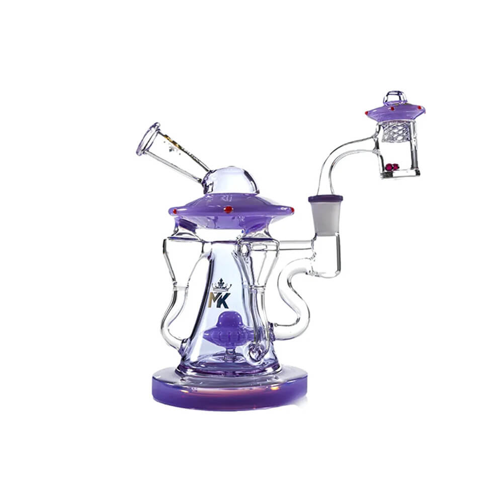 MKGlass MK100 UFO Premium Dab Kit 8″ Water Pipe | Purple