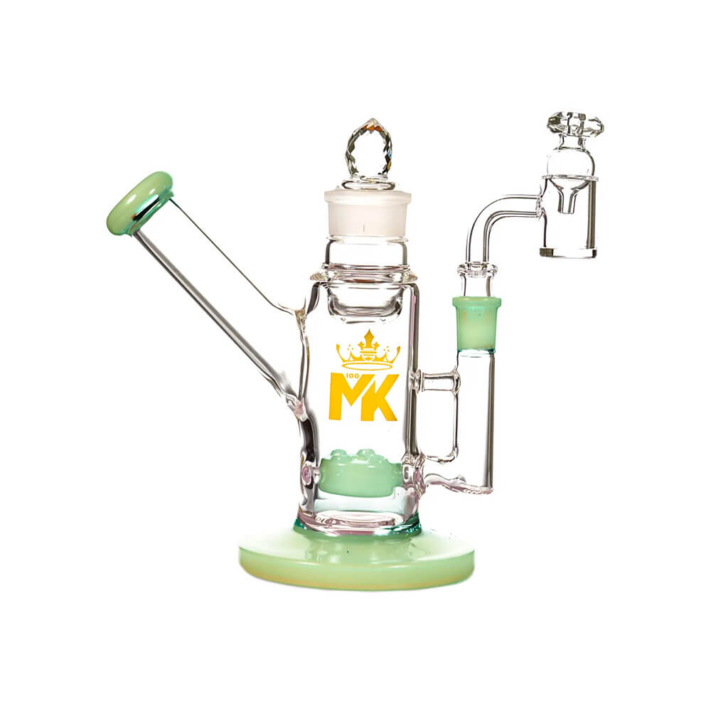 MKGlass MK200 Glass Stash Rig with Built-In Jar Water Pipe Kit | Slime Green