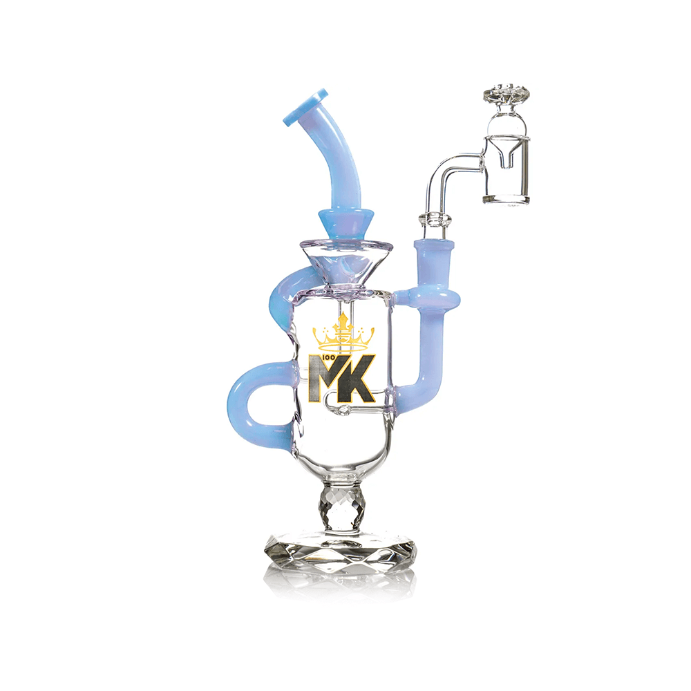 MKGlass MK199 Wine Glass Recycler 10″ Water Pipe | Slime Purple