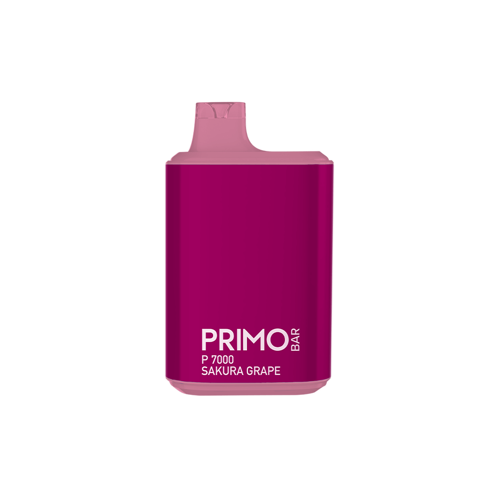 Primo Bar P7000 Disposable | 7000 Puffs | 14mL | 50mg | + 700 Puff | Mystery Flavor | MOQ 10 | Sakura Grape