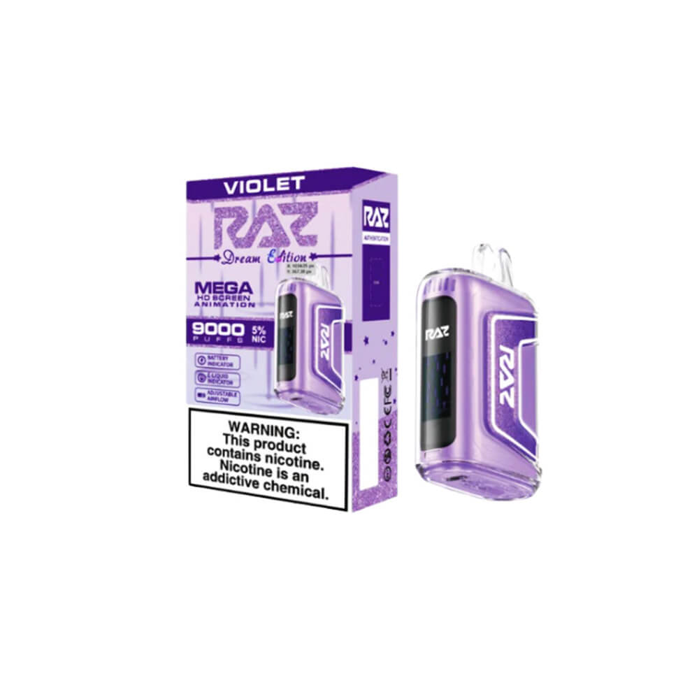 RAZ TN9000 Disposable 9000 Puffs 12mL 50mg | MOQ 5 Violet with packaging