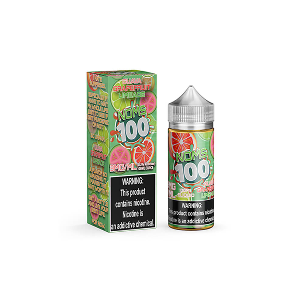 Noms 100 Series E-Liquid 100mL (Freebase) Guava Grape Fruit Limeade  with Packaging