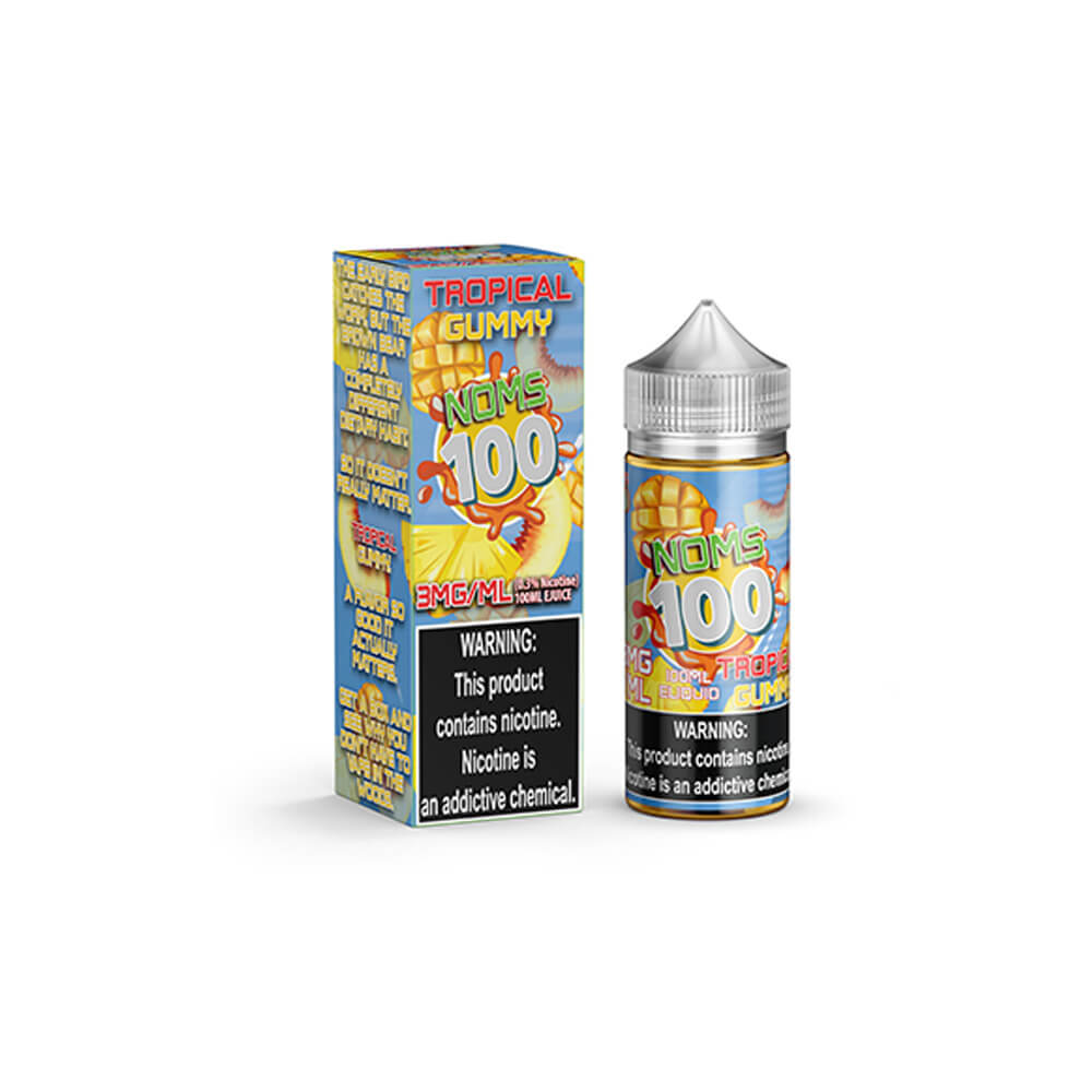 Noms 100 Series E-Liquid 100mL (Freebase) Tropical Gummy with Packaging