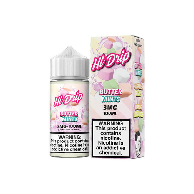 Hi-Drip Series E-Liquid 100mL (Freebase) | Butter Mints with packaging