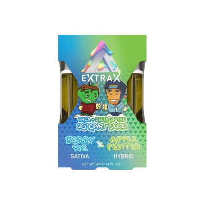 Adios Blends D9 + THCA LR Dual Carts (4g) | (2g) 2-Pack  Apple Fritter 2g + Berry Pie 2g