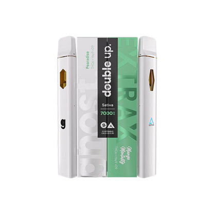 Ghost Double Up Hdxy9 + D9 + THC-A Disposable (7g) | 3.5g 2-Pack | Mango Mentality 3.5g + Pearaside 3.5g