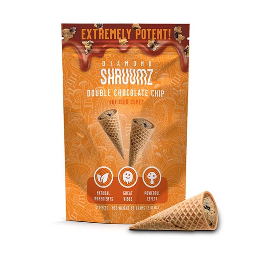 Diamond Shruumz Infused Cones (2-Pack) | Double Chocolate Chip with Packaging