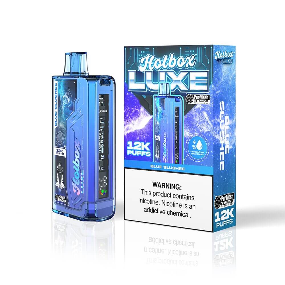 Puff HotBox Luxe Disposable 12000 puffs 20mL 50mg | MOQ 5pc Blue Slushie with Packaging