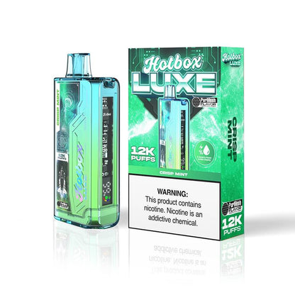 Puff HotBox Luxe Disposable | 12000 puffs | 20mL | 50mg | MOQ 5pc | Crisp Mint with Packaging