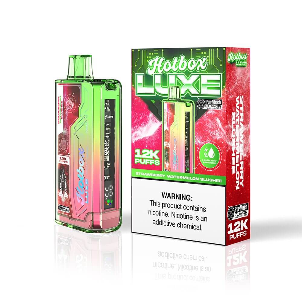 Puff HotBox Luxe Disposable 12000 puffs 20mL 50mg | MOQ 5pc Strawberry Watermelon Slushie with Packaging