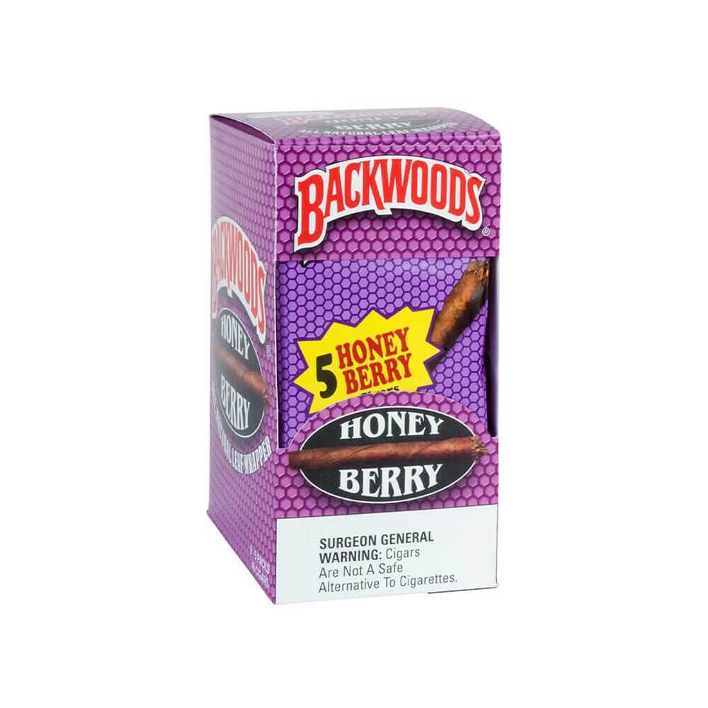 Backwoods Natural Leaf Wrapped Cigars 5-Pack (8pc Display Box) Honey Berry