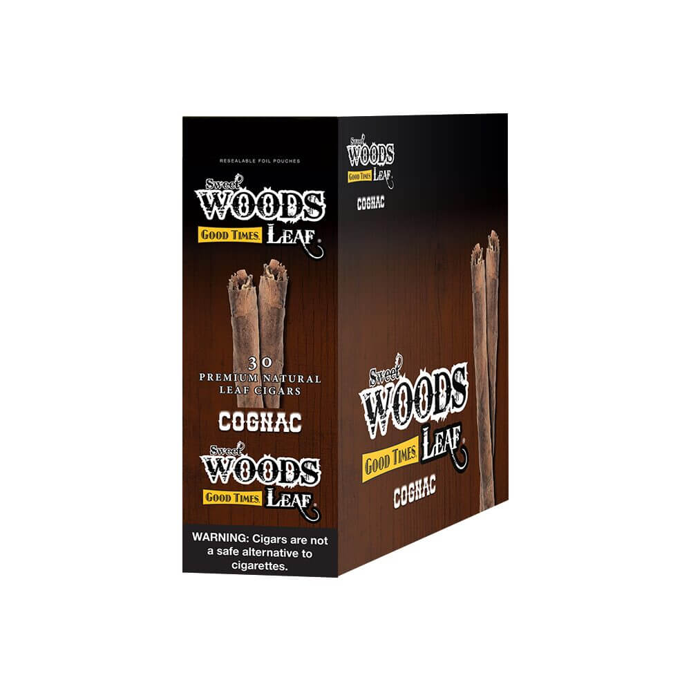 Sweet Woods Good Times Leaf Cigars 2-Pack Cigars (15pc Display Box) - Cognac