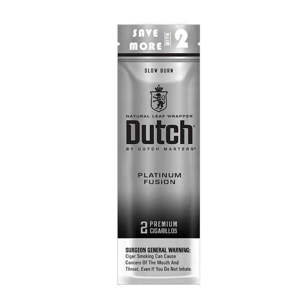 Dutch Premium Cigarillos 2-Pack (30ct Display Box) Platinum Fusion