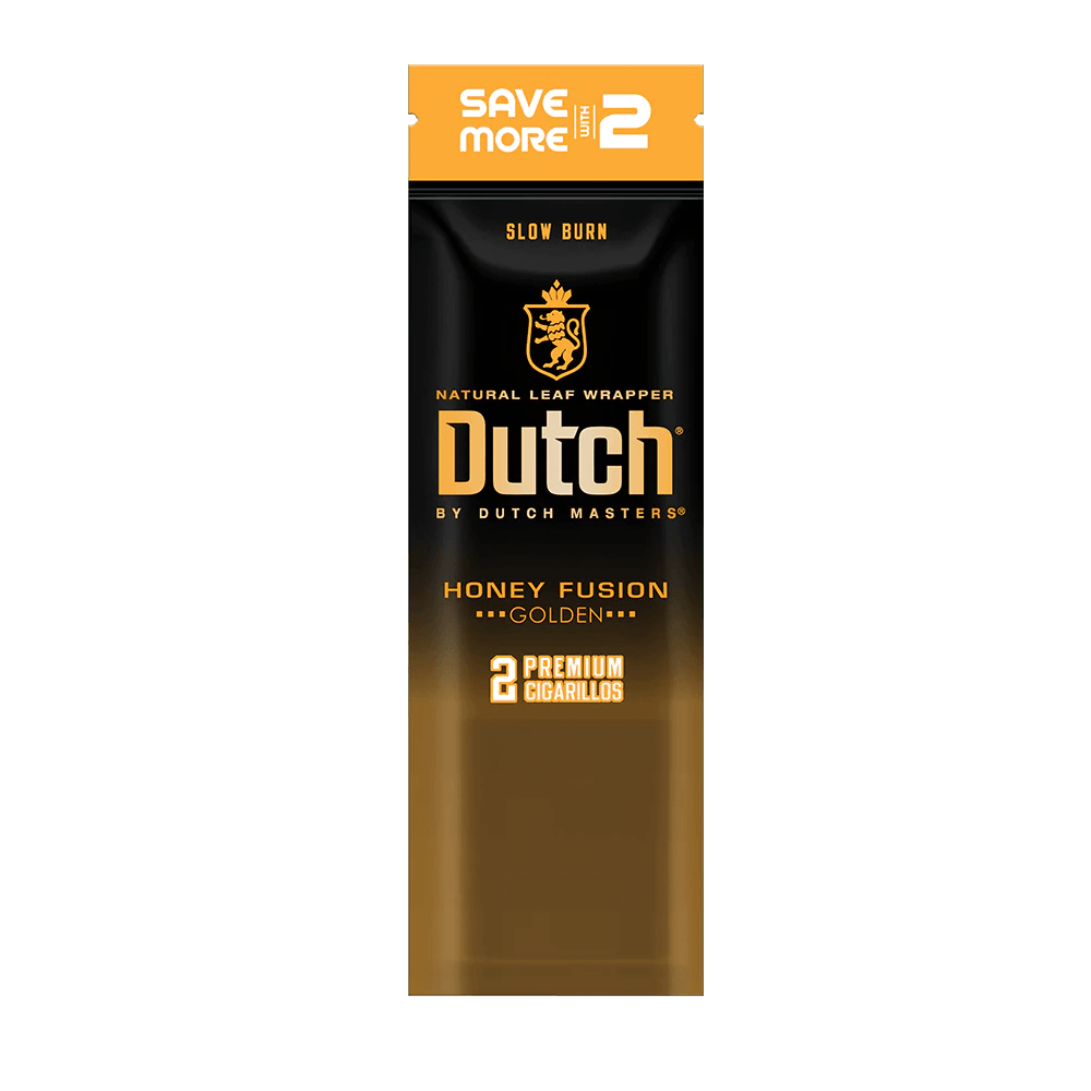 Dutch Premium Cigarillos 2-Pack (30ct Display Box) Honey Fusion Golden