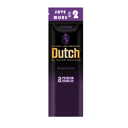 Dutch Premium Cigarillos 2-Pack (30ct Display Box) Royal Haze