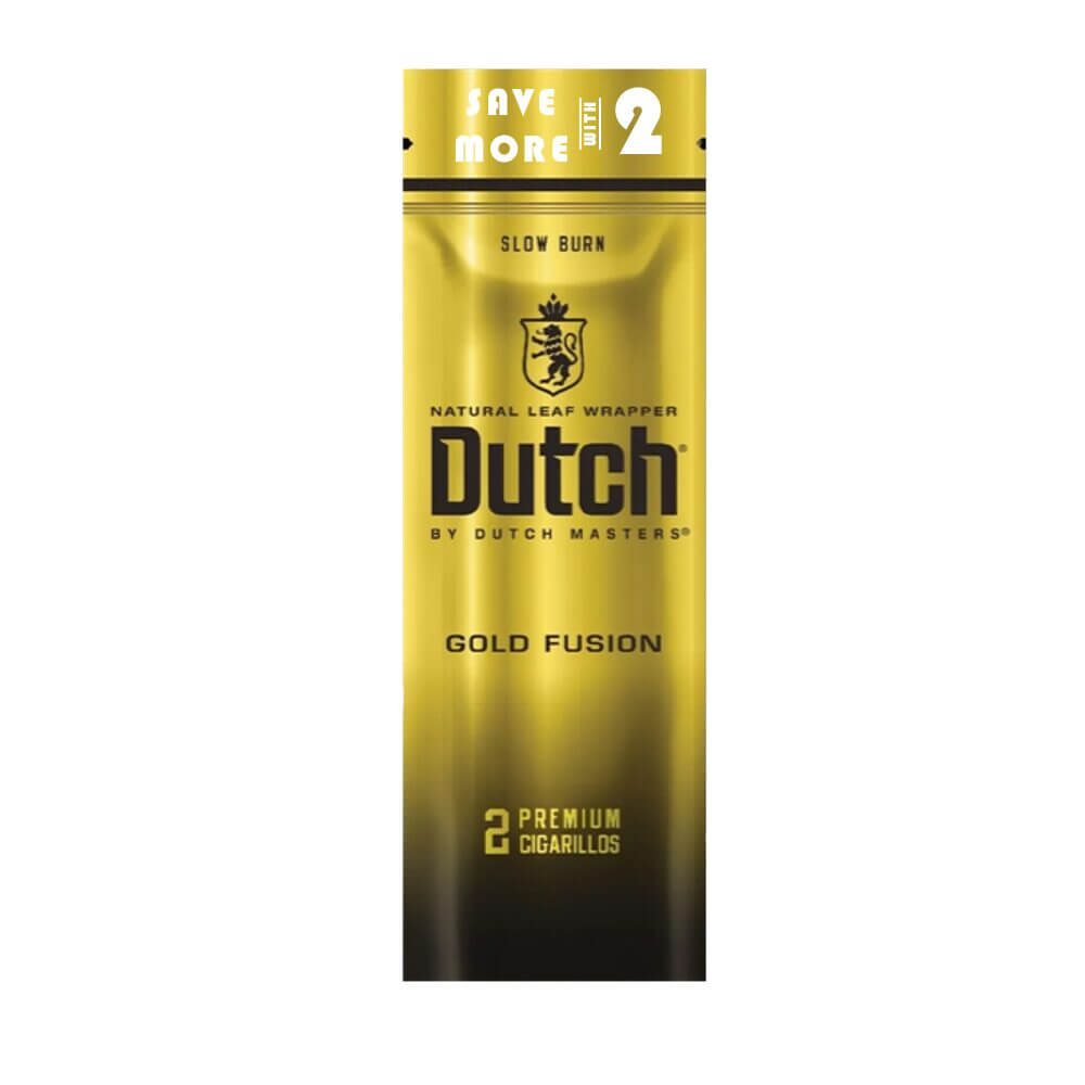 Dutch Premium Cigarillos 2-Pack (30ct Display Box) Gold Fusion