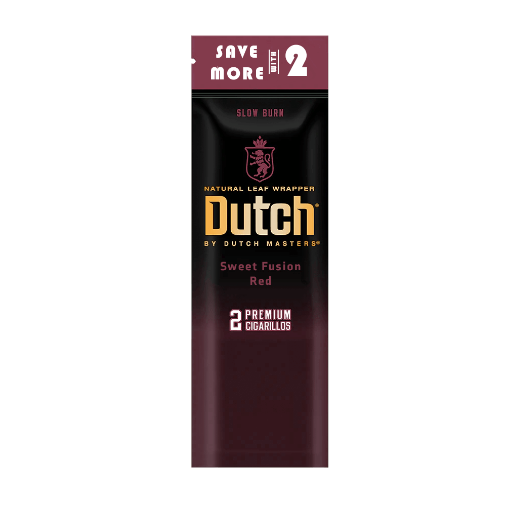 Dutch Premium Cigarillos 2-Pack (30ct Display Box) Sweet Fusion Red