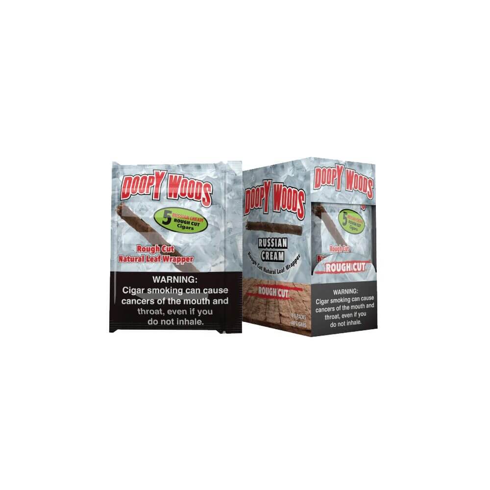 Doopy Woods Rough Cut Cigars 5-Pack (8pc Display Box) Russian Cream
