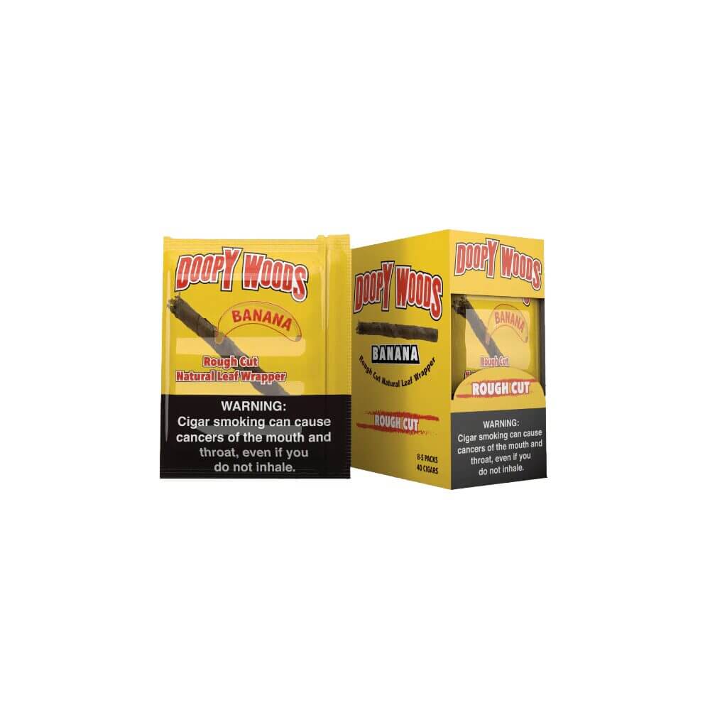 Doopy Woods Rough Cut Cigars 5-Pack (8pc Display Box) Banana
