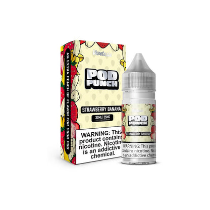 Vapetasia Salt Series E-Liquid | 30mL | 25mg | (Salt Nic) | Pod Punch Strawberry Banana with Packaging