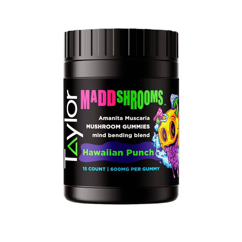 Taylor Madd Shroom Amanita Muscaria Gummies (600mg 15ct Jar) | Hawaiian Punch