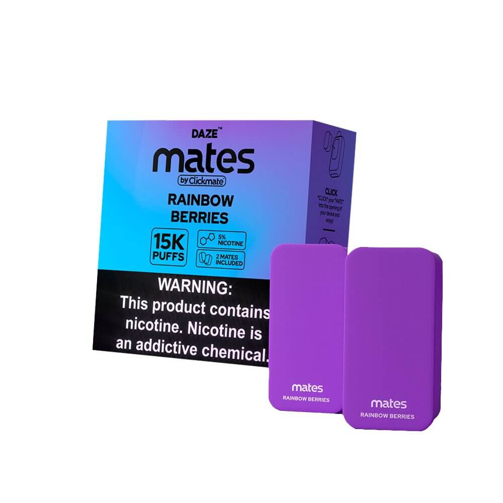 7Daze ClickMates 5% Prefilled Pods 2-Pack | MOQ 5 | Rainbow Berries with Packaging