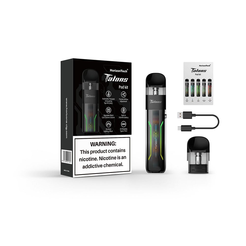 HorizonTech Talons Starter Kit (Pod System) Classic Black with Packaging