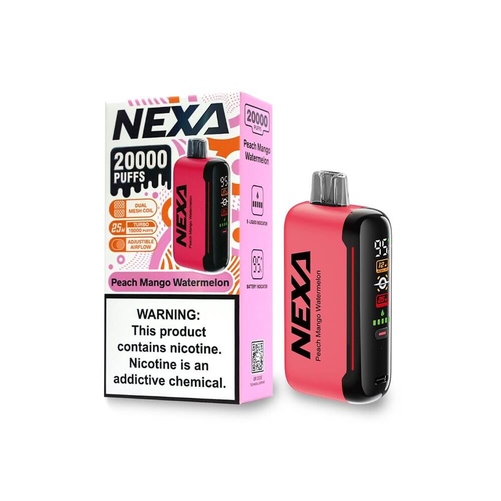 NEXA N20000 Disposable 20000 Puffs 20mL 50mg | MOQ 5 | Peach Mango Watermelon with Packaging