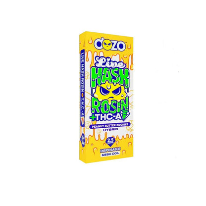 Dozo Live Hash Rosin Diamond THC-A Disposable (2.5g) | Peanut Butter Zookies with Packaging